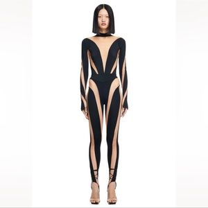 Mugler H&M Mesh paneled stir up leggings